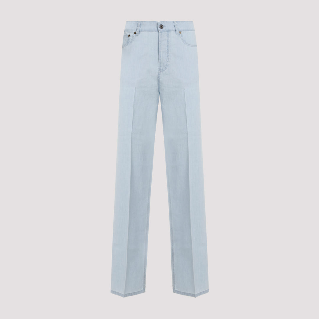 Light Blue Cotton Pants-0
