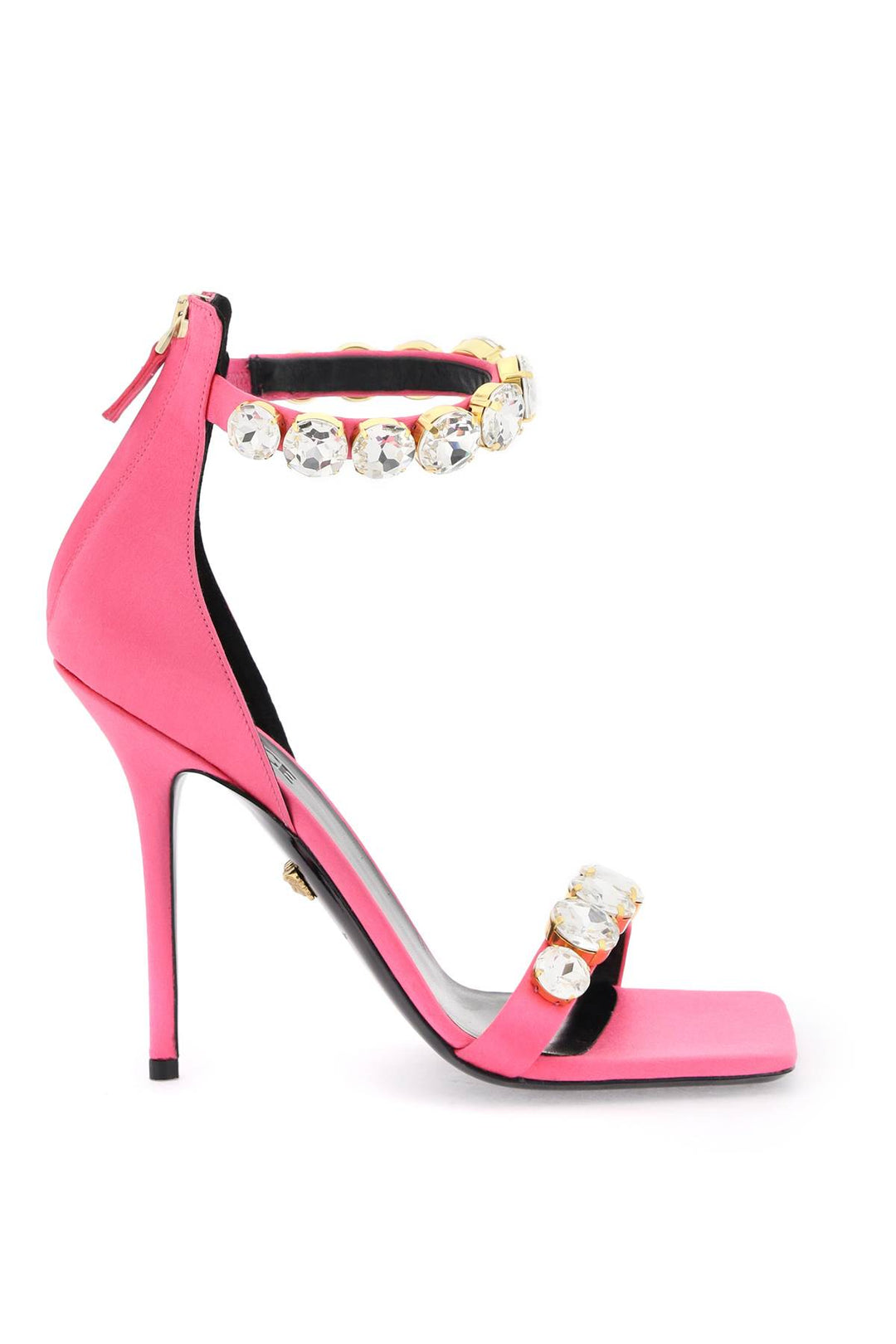 satin sandals with crystals-0