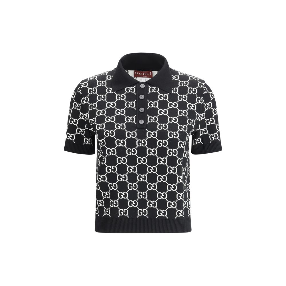 black gucci dress shirt GG Wool jacquard Polo Size:EU 48 - US 38/UK 38 persistent_note:Sidewalk Sale *Prices as marked quality fabrics Perfect for Black Keyhole Maxi Dress-