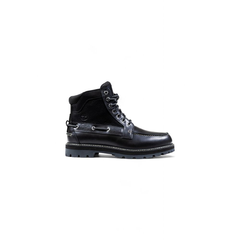 Timberland Black Leather Lace-Up Boots – SEYMAYKA display picture 1
