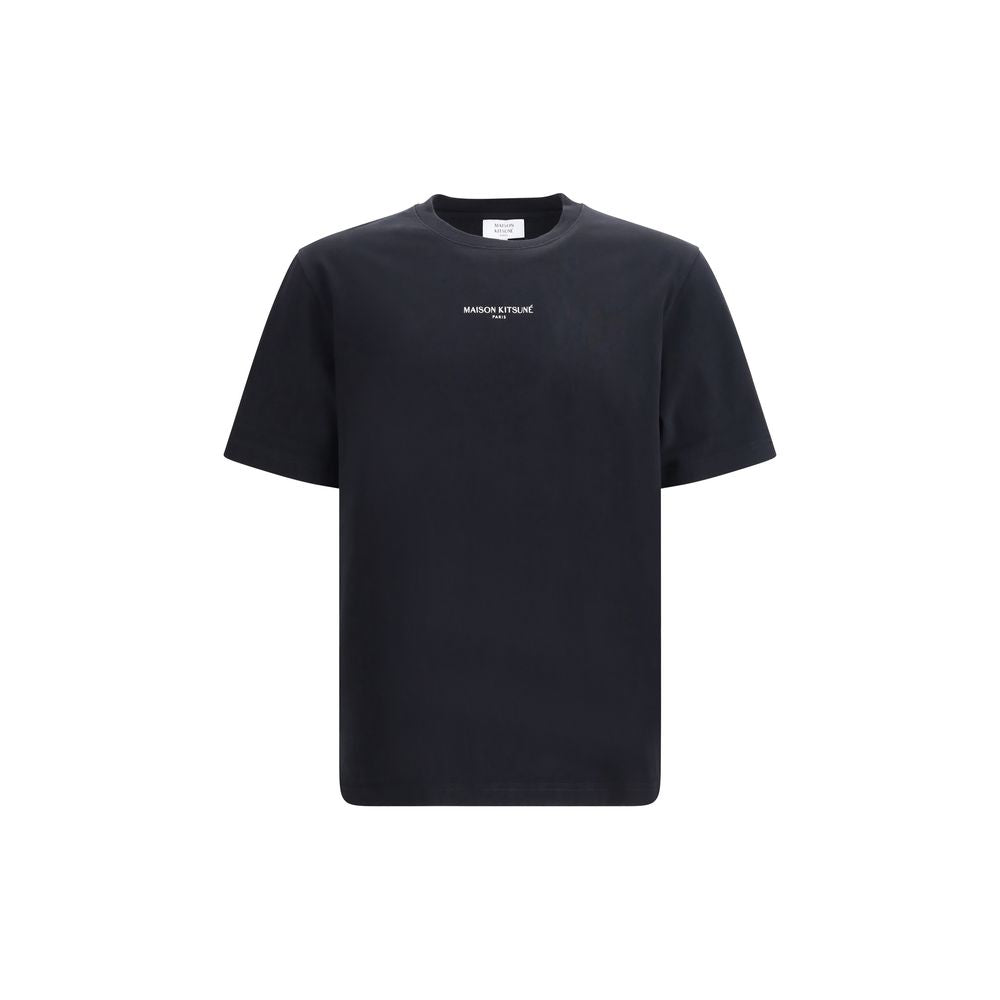 Maison Kitsuné Black Cotton T-Shirt – SEYMAYKA