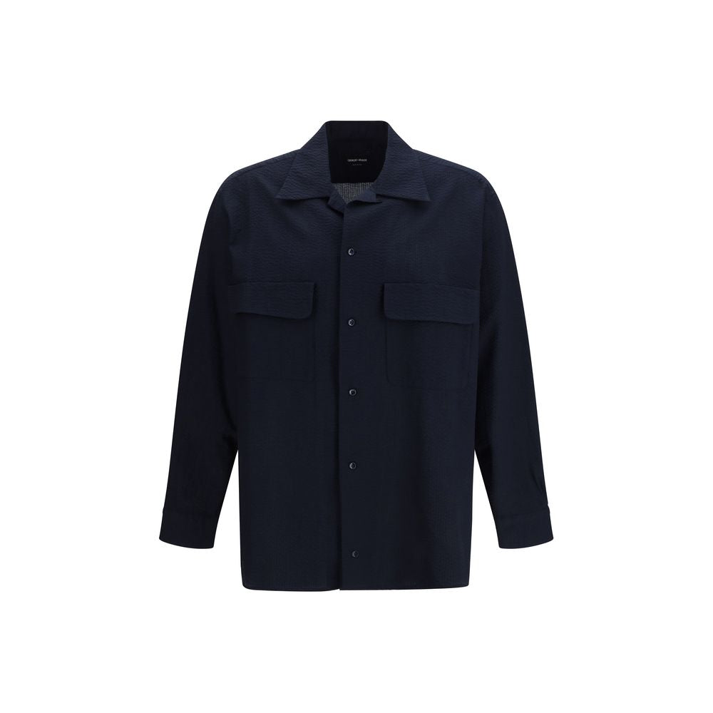 giorgio armani dress shirts Giorgio Armani Textured Cotton Button-Up Shirt