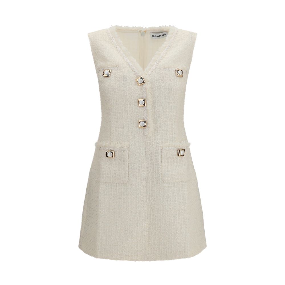 Self-Portrait Beige Polyamide Casual Dress – SEYMAYKA