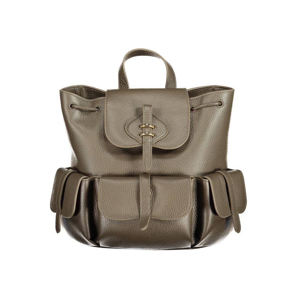 Coccinelle Brown Leather Backpack – SEYMAYKA