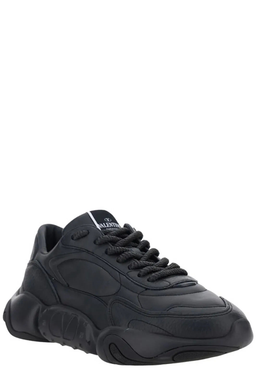 Seymayka-Valentino Black Calf Leather Garavani Sneakers – SEYMAYKA Seymayka-Valentino Black Calf Leather Garavani Sneakers – SEYMAYKA
