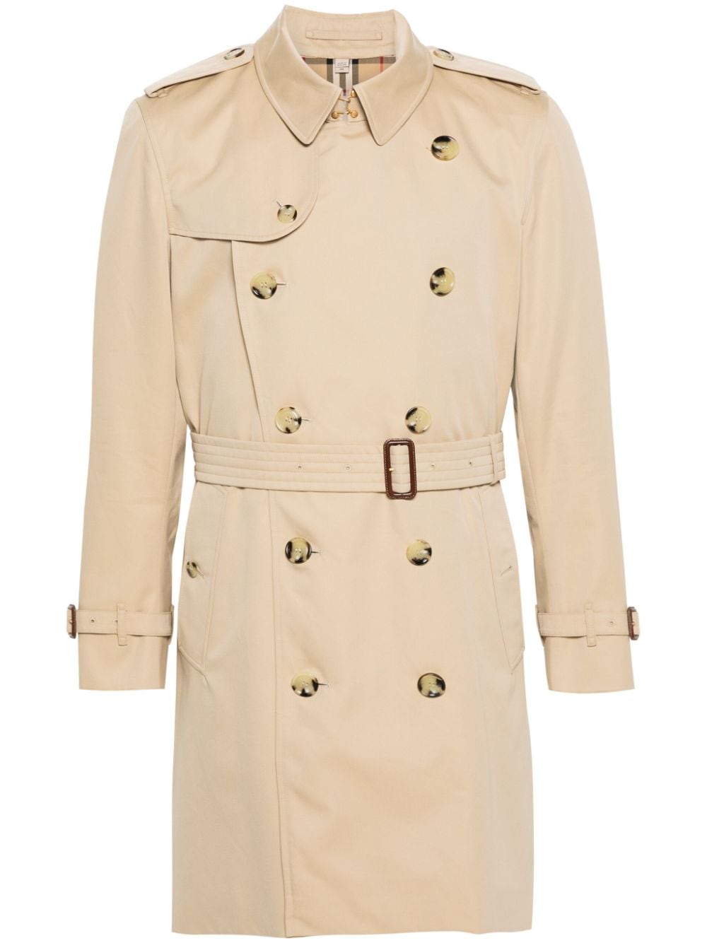 ベージュ ダブルブレスト　バーバリー double-breasted cotton trench coat – SEYMAYKA