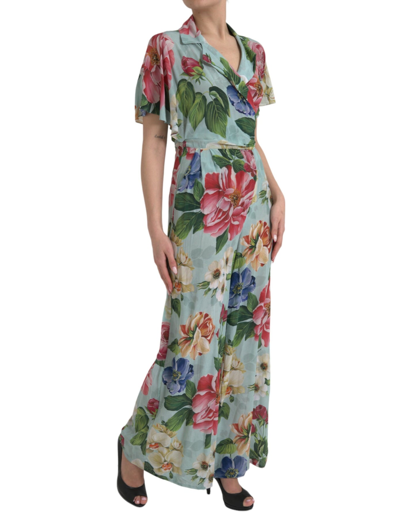 Dolce & Gabbana Elegant Floral Silk Crepe Jumpsuit