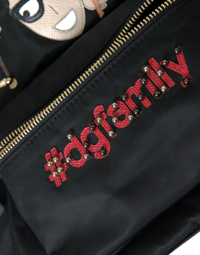Dolce & Gabbana Black #DGFAMILY Embellished Backpack VULCANO Bag