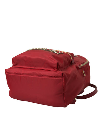 Dolce & Gabbana Red #DGFAMILY Embellished Backpack VULCANO Bag