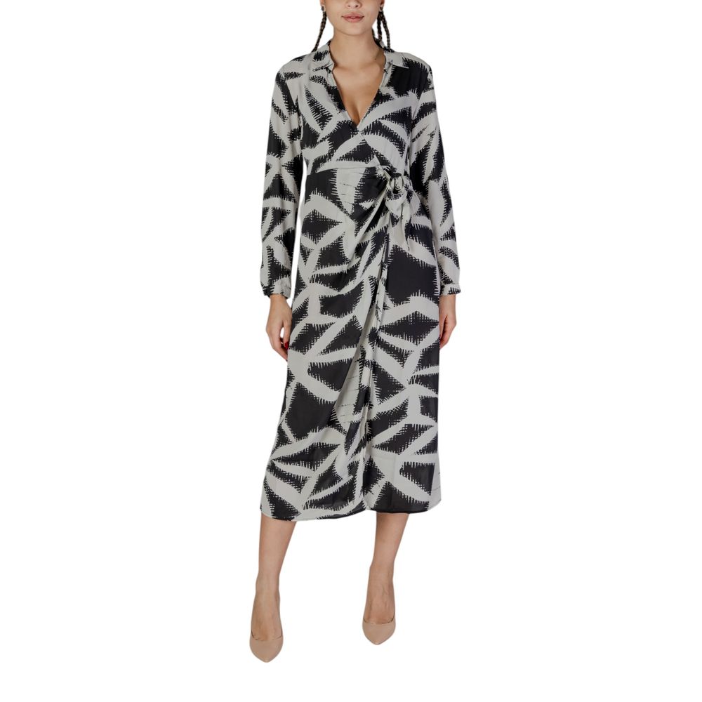 recycled polyester dress Jacqueline de Yong Black Recycled Polyester Long Dress
