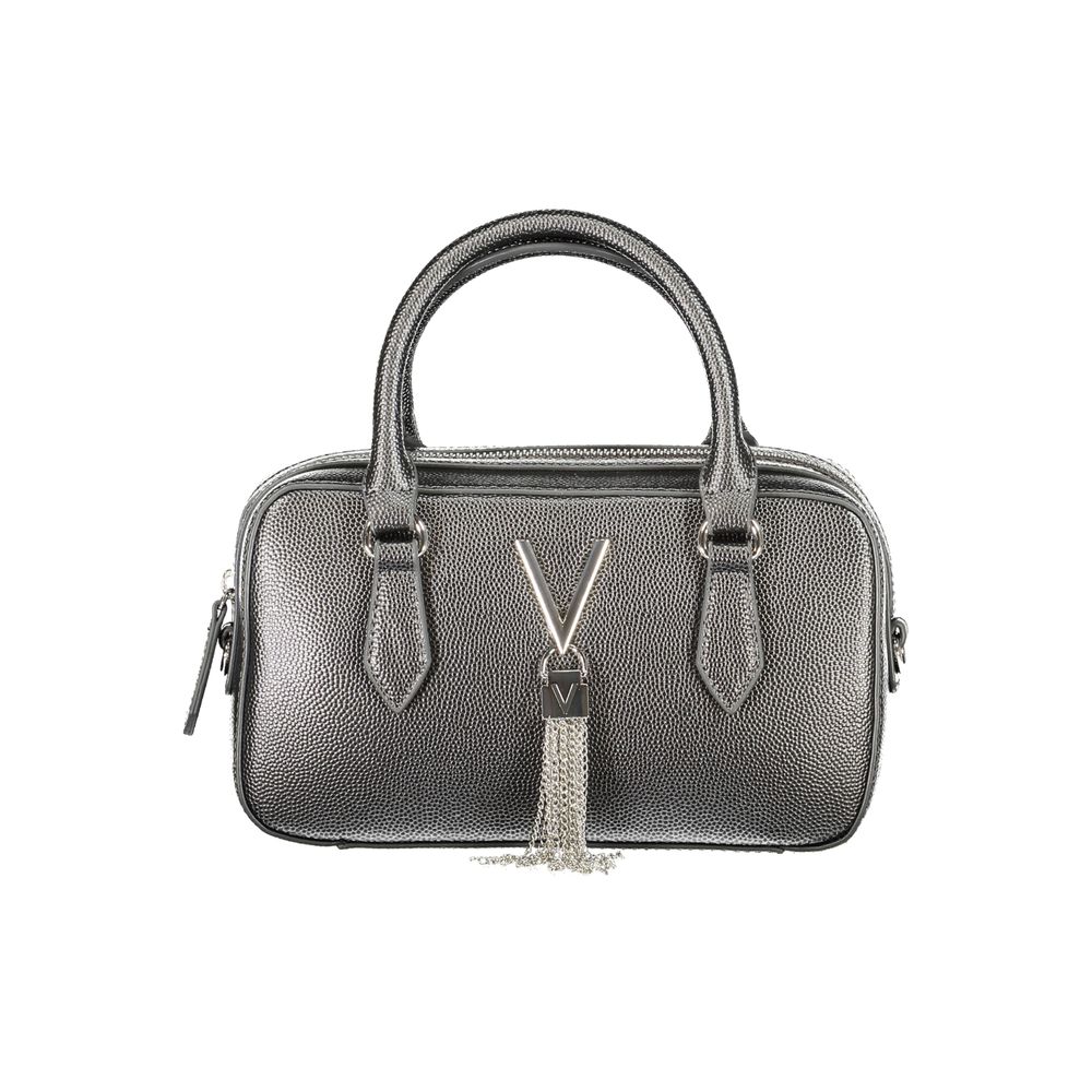 Mario Valentinoグレー ハンドバッグ Mario Valentino Argento Poliuretano Women Handbag – SEYMAYKA