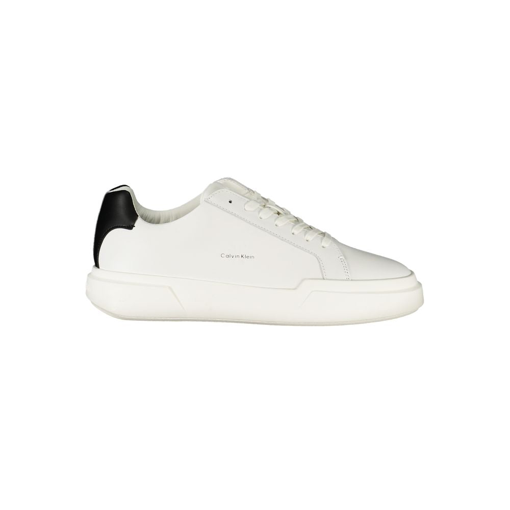 Calvin Klein White Leather Men Sneaker – SEYMAYKA display picture 3