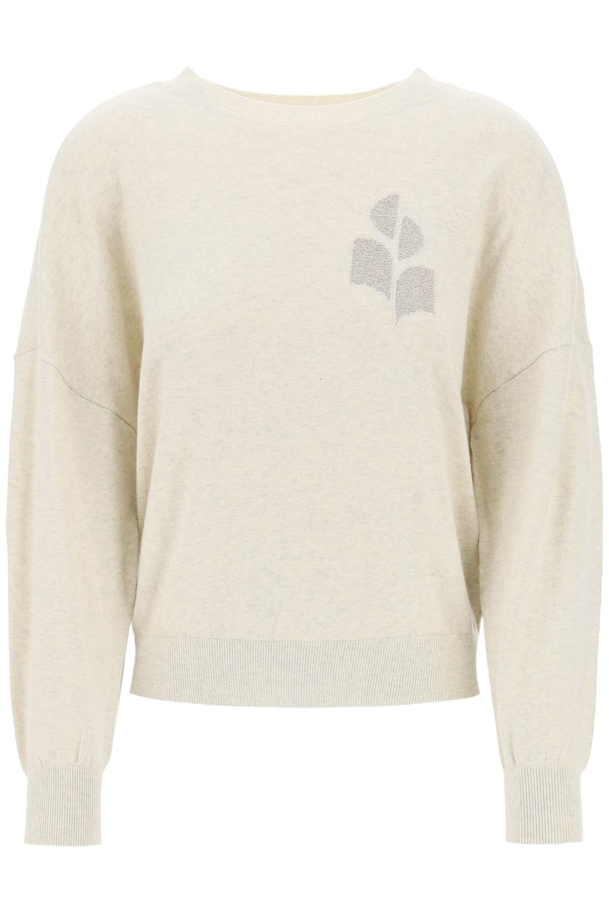 Isabel marant etoile marisans sweater with lurex logo intarsia-0