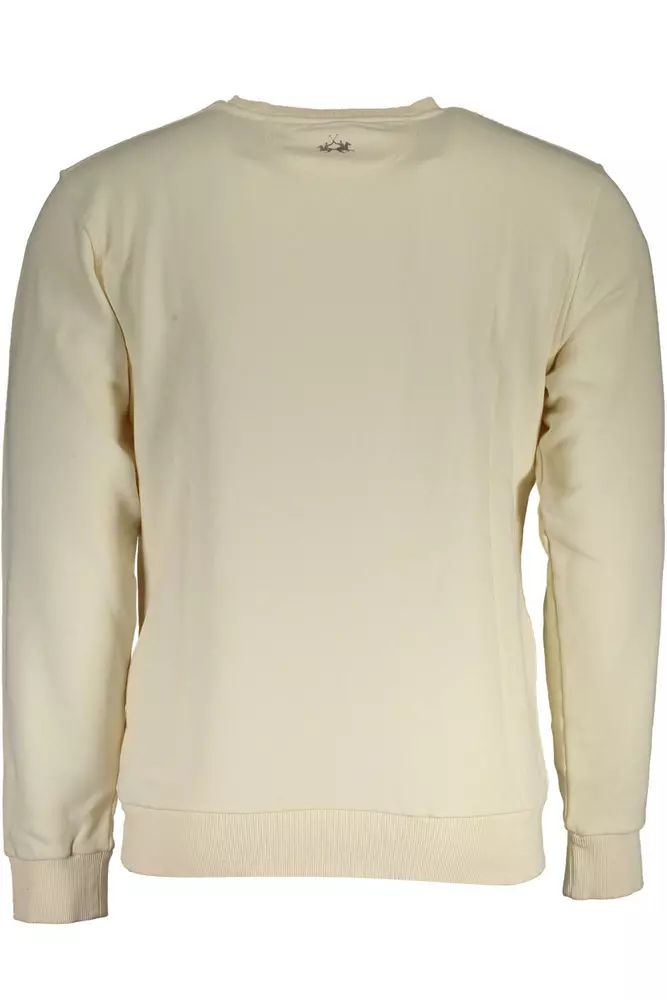 La Martina White Cotton Sweater