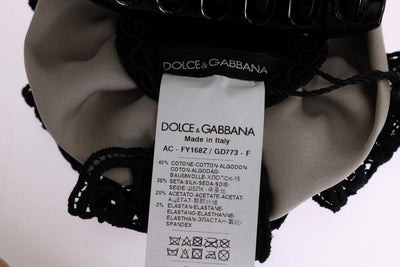 Dolce & Gabbana  Gray Silk Black Lace Hair Claw #women, Accessories - New Arrivals, Brand_Dolce & Gabbana, Catch, Dolce & Gabbana, feed-agegroup-adult, feed-color-gray, feed-gender-female, feed-size-OS, Gender_Women, Gray, Headbands - Women - Accessories, Kogan at SEYMAYKA
