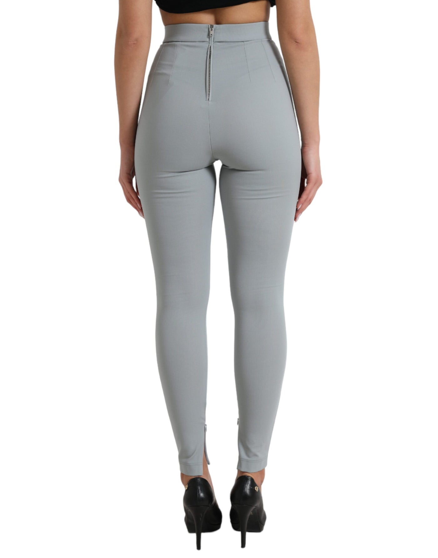 Dolce & Gabbana Gray Nylon Slim Trouser Pants