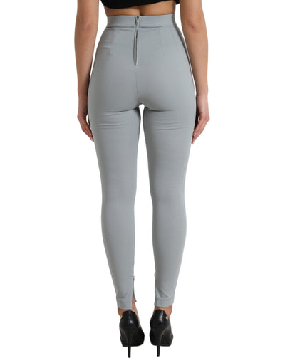 Dolce & Gabbana Gray Nylon Slim Trouser Pants