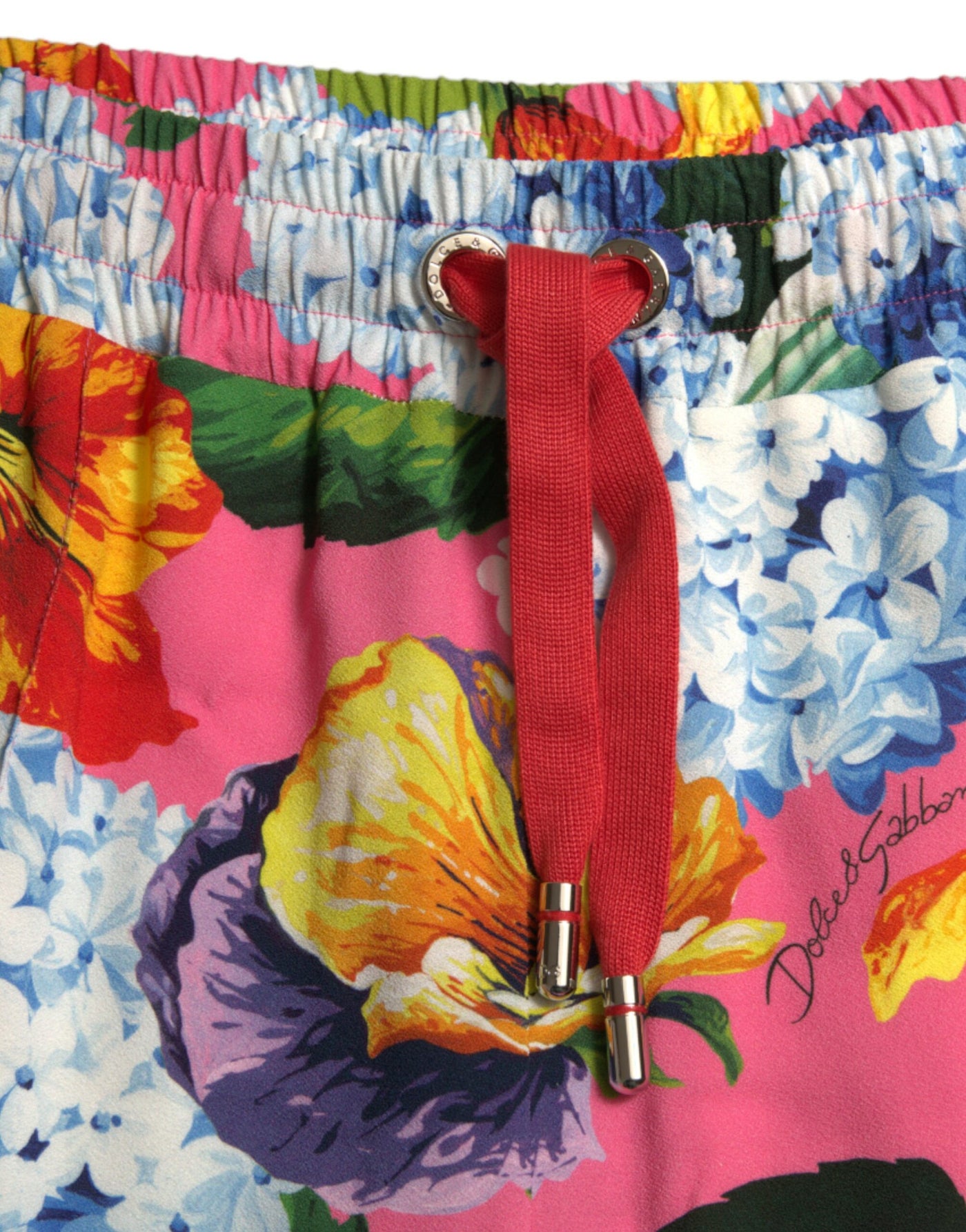 Dolce & Gabbana Floral High-Rise Drawstring Jogger Pants