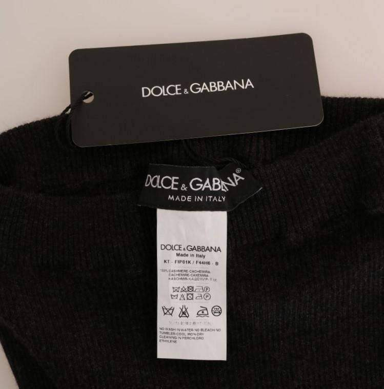 Dolce & Gabbana  Gray Cashmere Ribbed Stretch Tights #women, Brand_Dolce & Gabbana, Catch, Dolce & Gabbana, feed-agegroup-adult, feed-color-gray, feed-gender-female, feed-size-IT42|M, Gender_Women, Gray, IT42|M, Kogan, Tights & Socks - Women - Clothing, Women - New Arrivals at SEYMAYKA