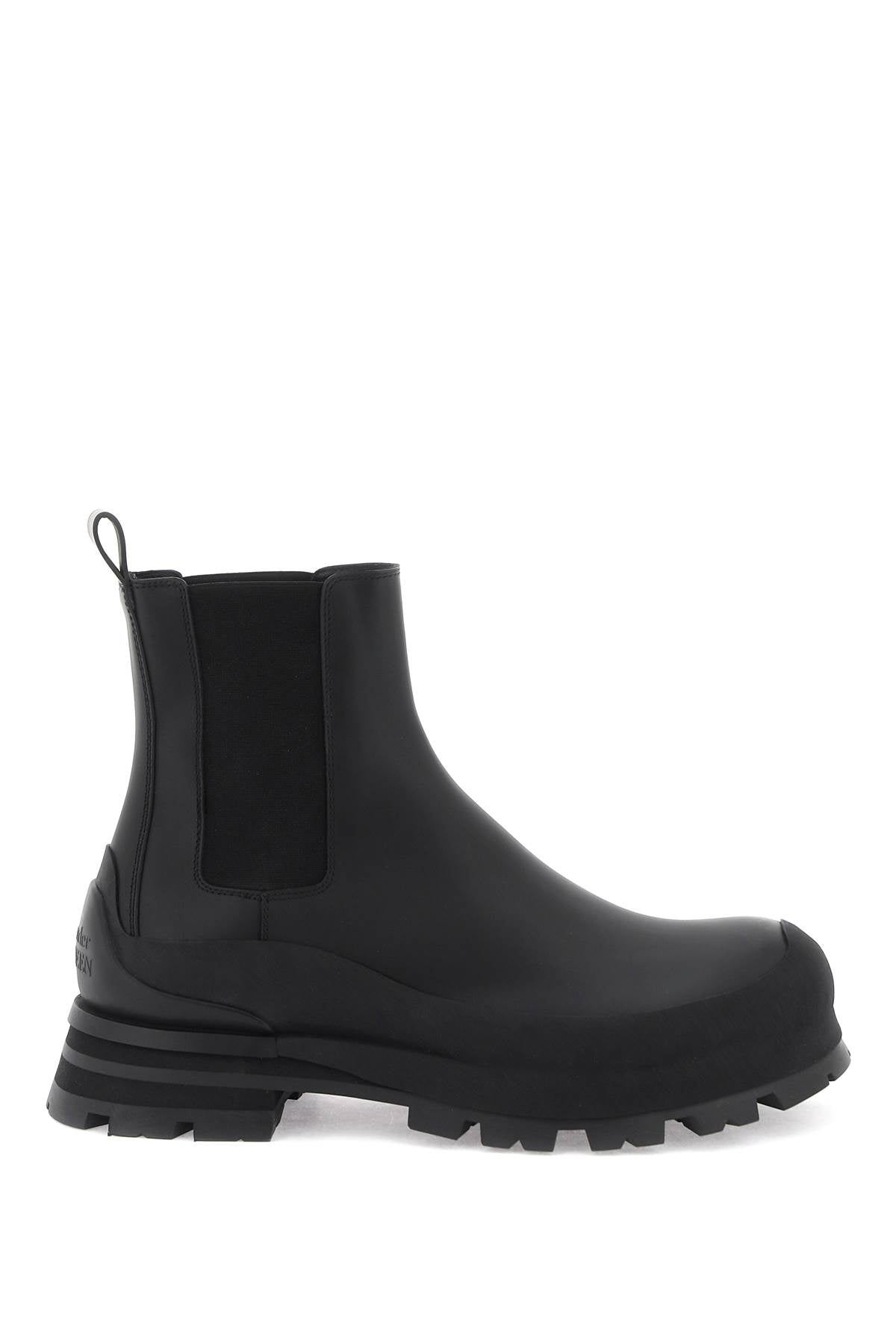 Alexander mcqueen leather chelsea ankle boots-0