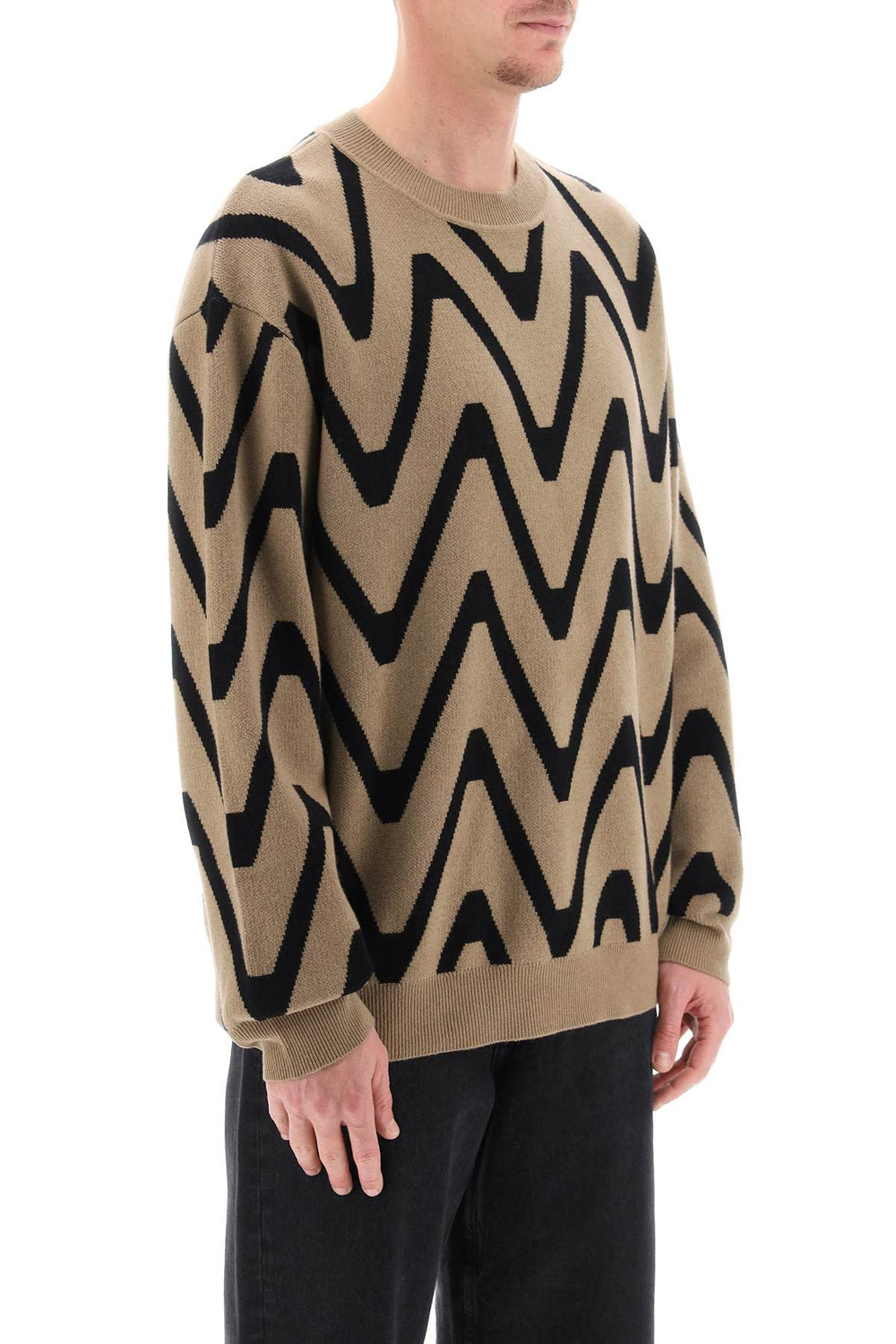 Closed geometric jacquad sweater-1