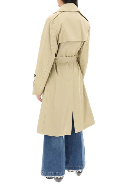Homme girls cotton double-breasted trench coat-2