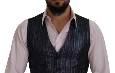 Dolce & Gabbana Multicolor Polyester Waistcoat Dress Formal Vest