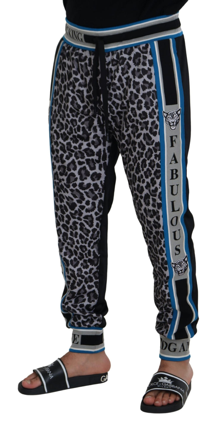 Dolce & Gabbana Multicolor DG King Leopard Print Jogger Pants