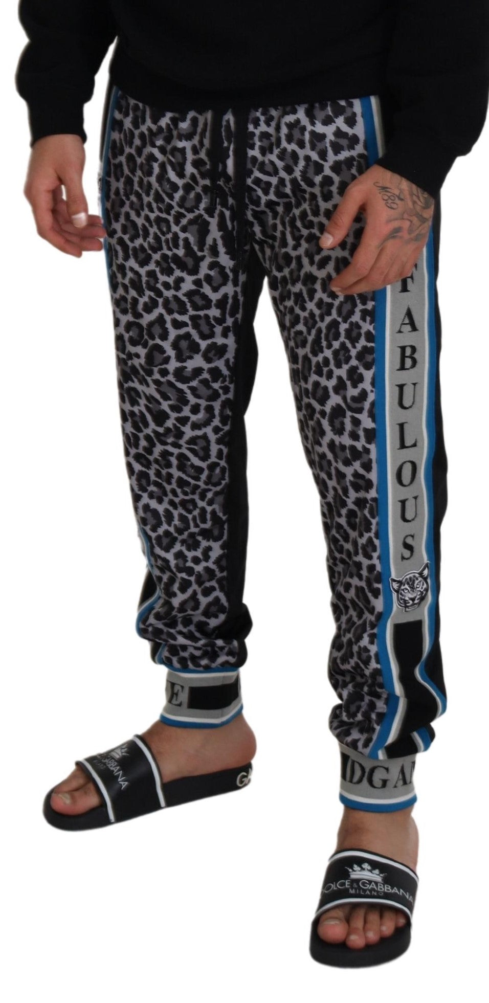 Dolce & Gabbana Multicolor DG King Leopard Print Jogger Pants