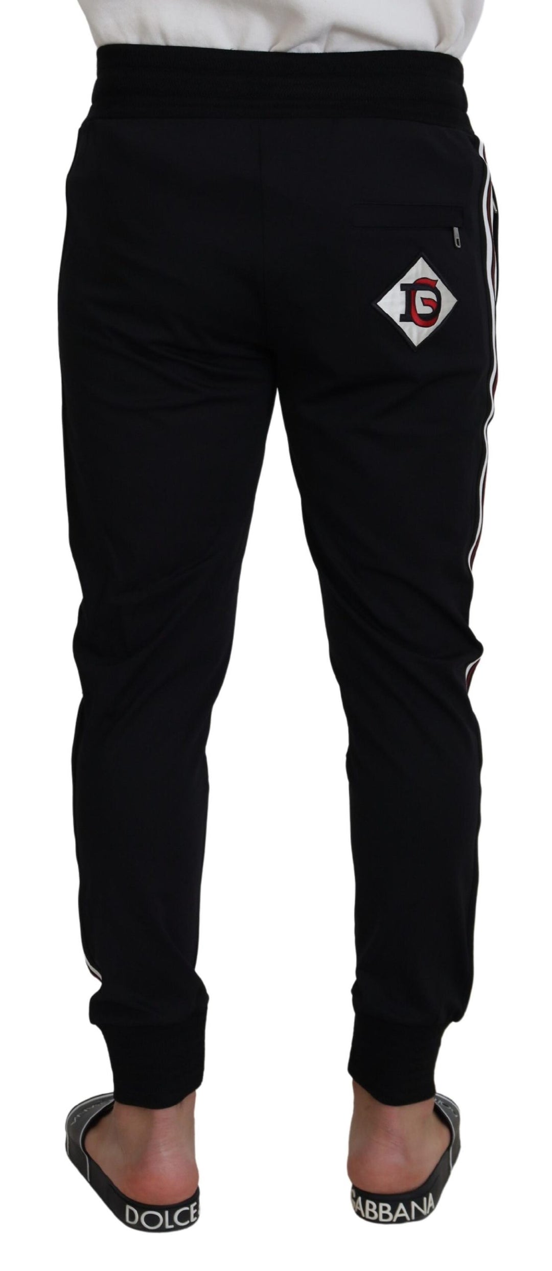 Dolce & Gabbana Black DG Print s Jogger Pants