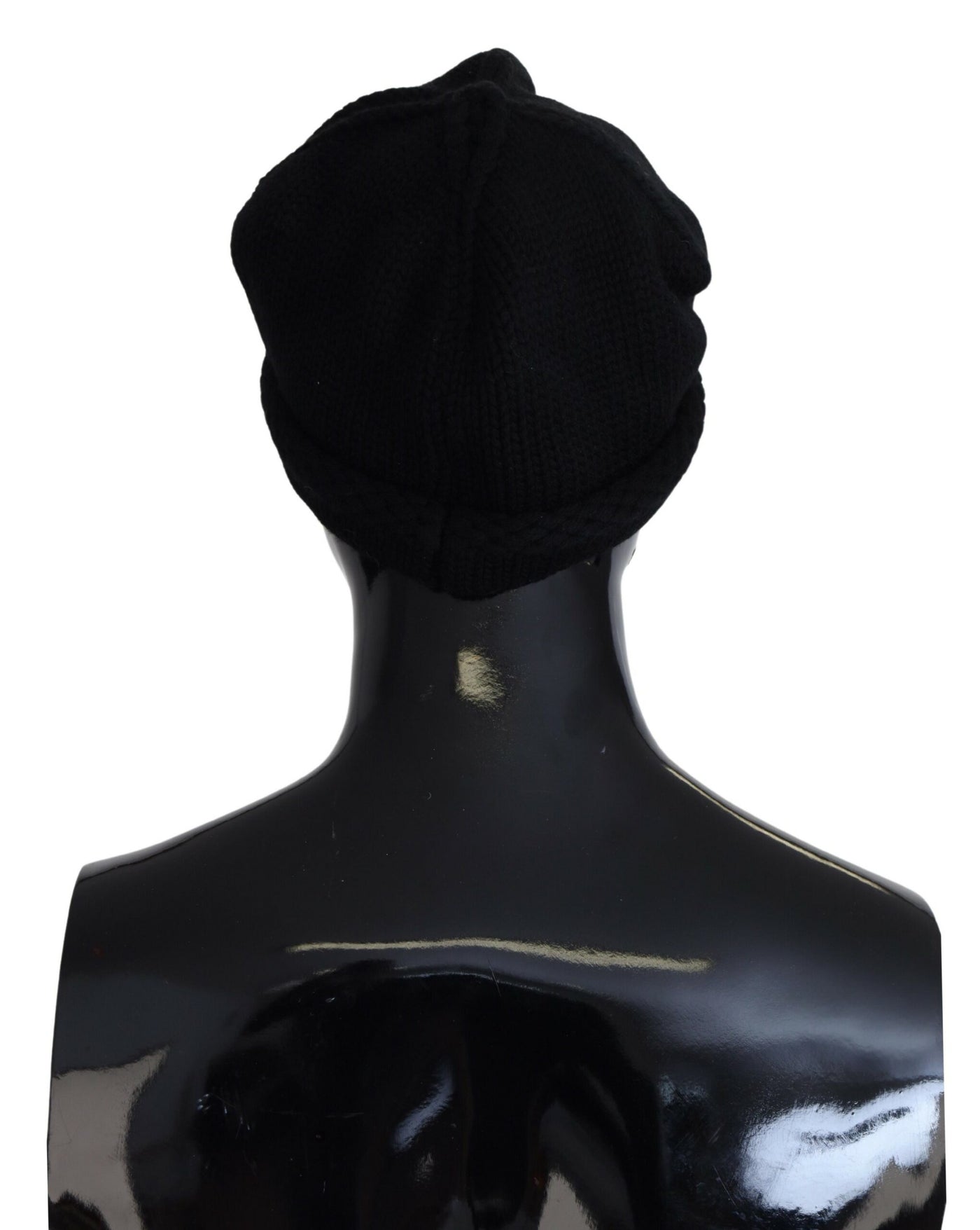 Dolce & Gabbana Black Virgin Wool Women Winter Beanie Cap Hat