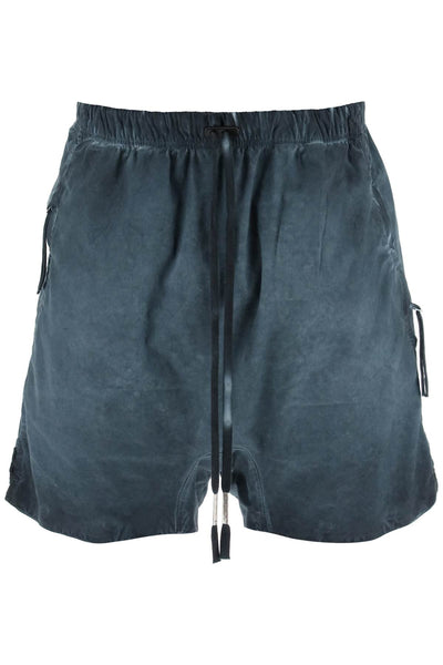 Boris bidjan saberi linen and cotton baggy bermuda shorts-0