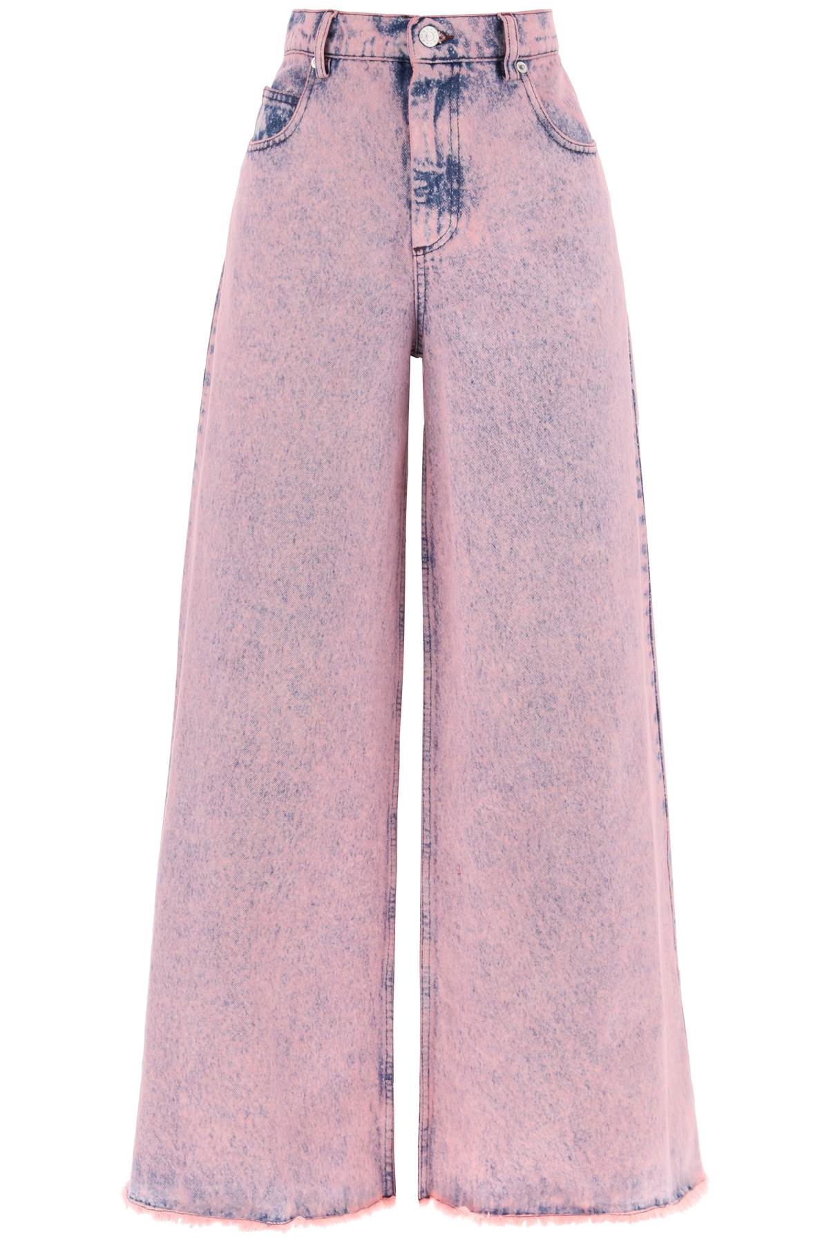 Marni wide leg jeans in overdyed denim-0