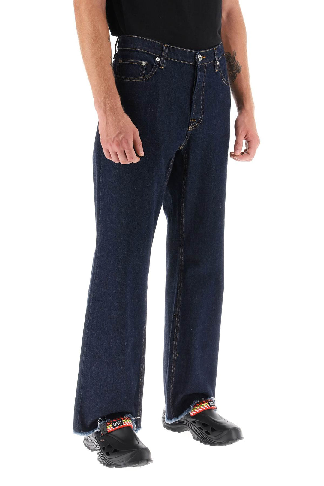 Lanvin jeans with frayed hem-1
