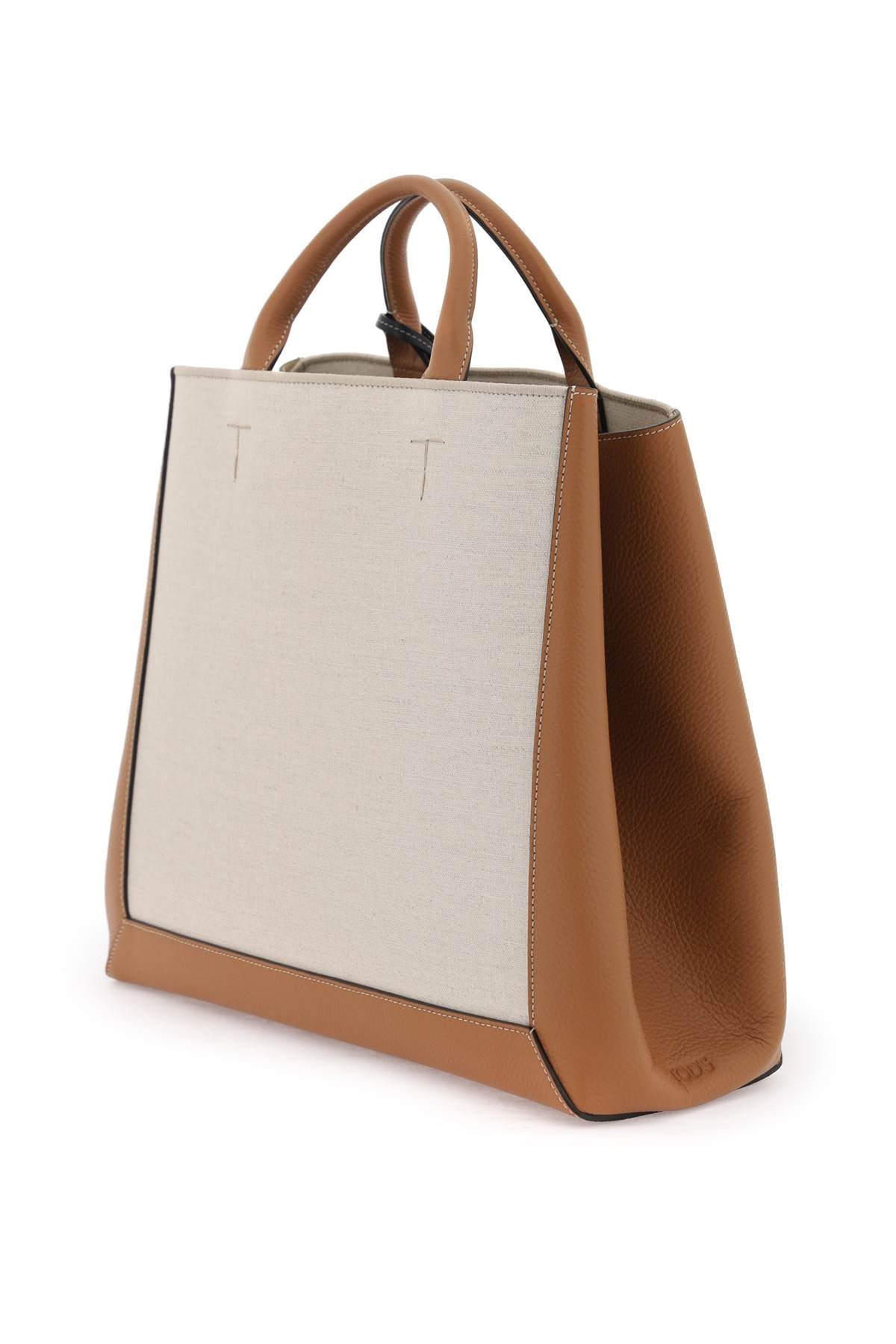 Tod's canvas & leather tote bag-1