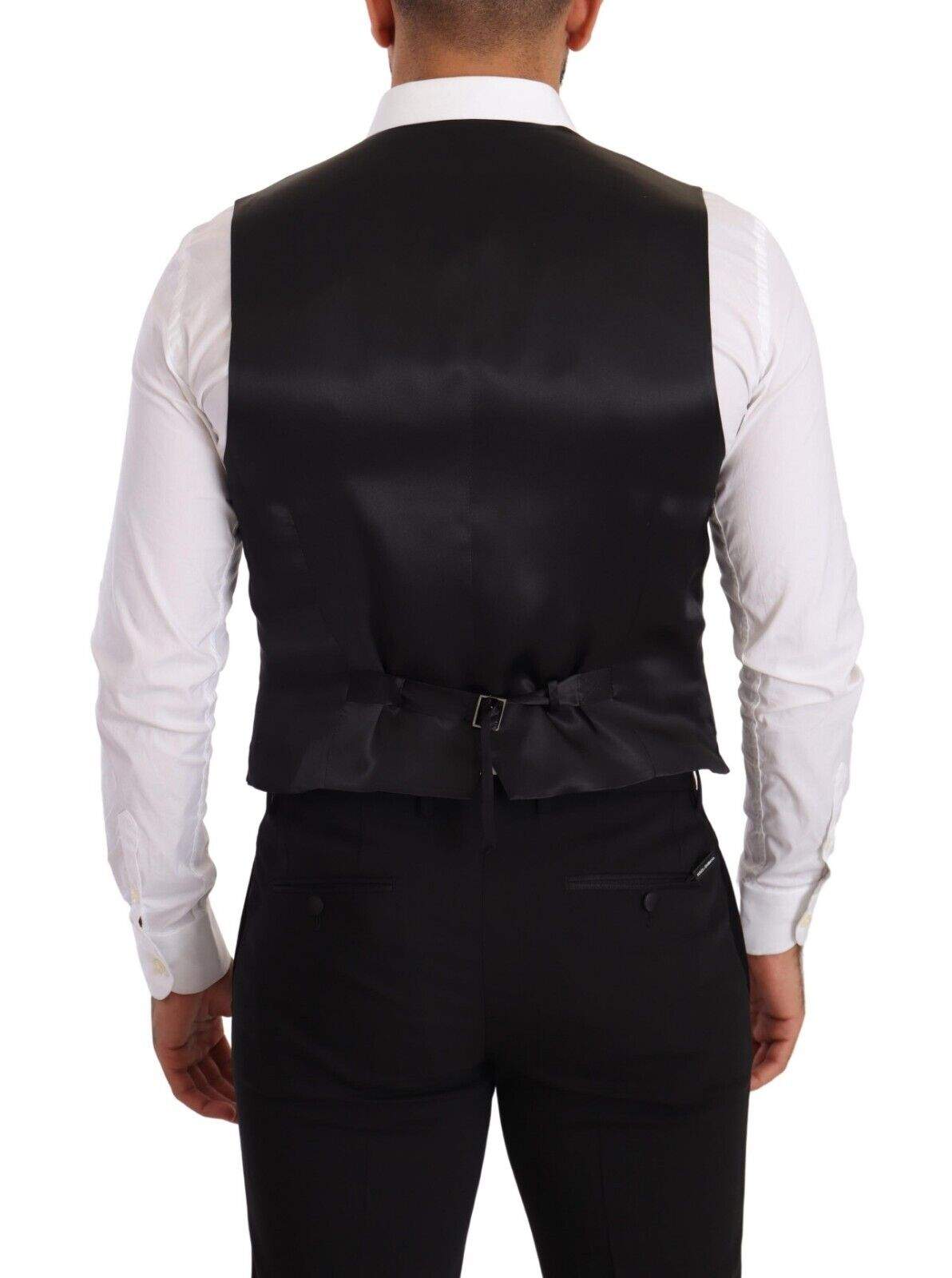 Dolce & Gabbana Gray Silk Slim Fit Waistcoat Formal Vest #men, Dolce & Gabbana, feed-1, Gray, IT48 | M, Vests - Men - Clothing at SEYMAYKA