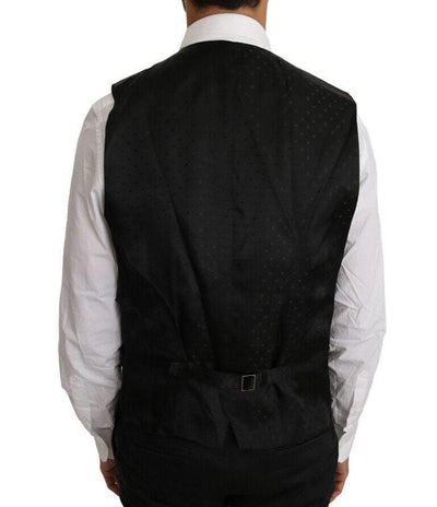 Dolce & Gabbana Black Solid Wool Silk Vest #men, Black, Dolce & Gabbana, feed-agegroup-adult, feed-color-black, feed-gender-male, IT44 | XS, IT46 | S, IT48 | M, IT54 | XXL, Men - New Arrivals, Vests - Men - Clothing at SEYMAYKA