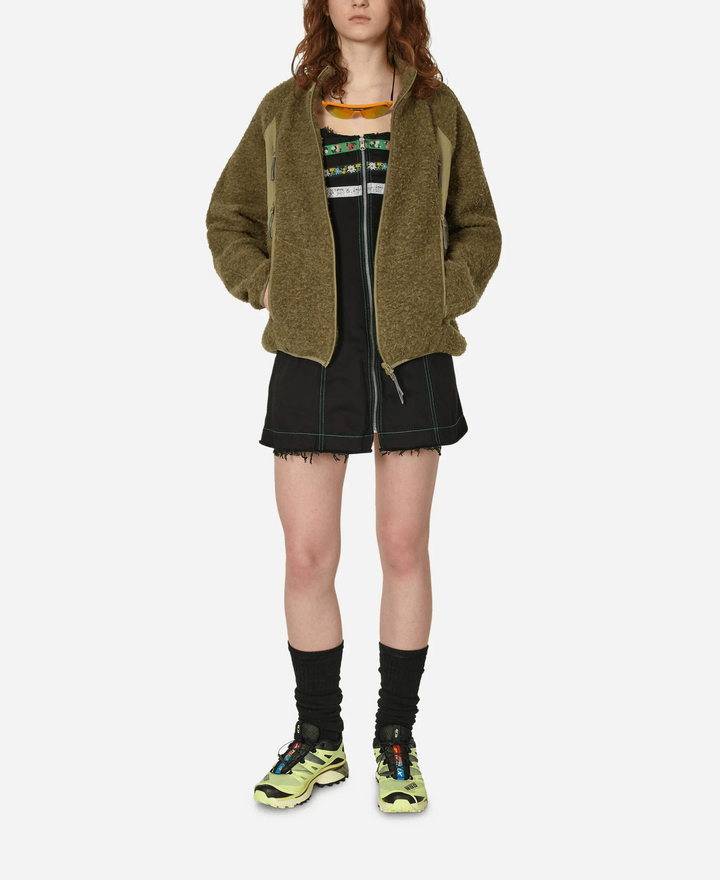 Short denim dress with front zipper-1