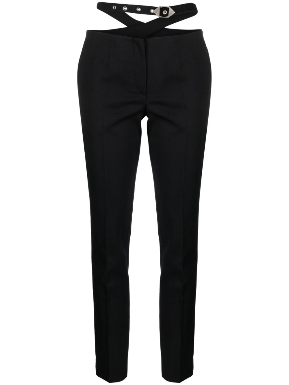 waist-strap wool trousers-0