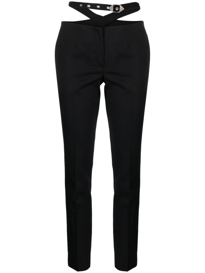 waist-strap wool trousers-0