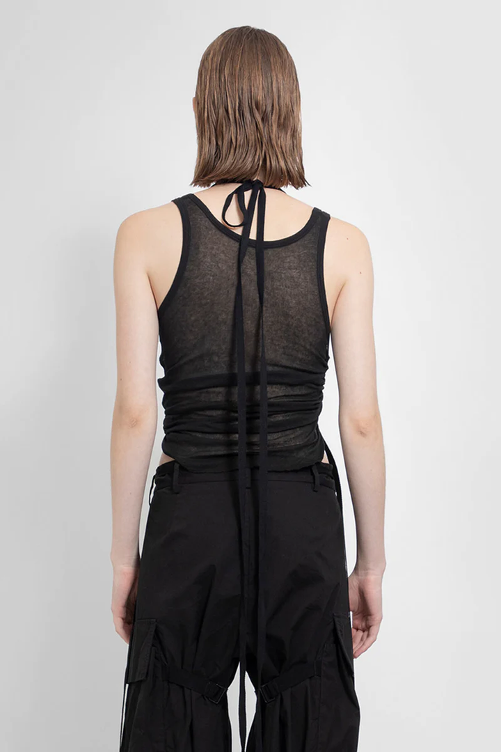 Mara Wrinkled Cropped Tank Top-2