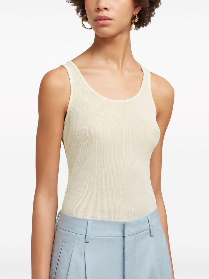 U-neck semi-sheer tank top-10