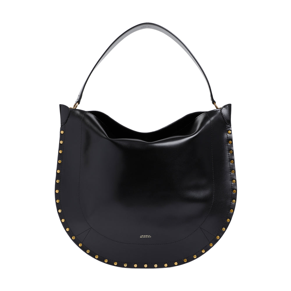 Black Oskan Hobo Soft Leather Shoulder Bag-1