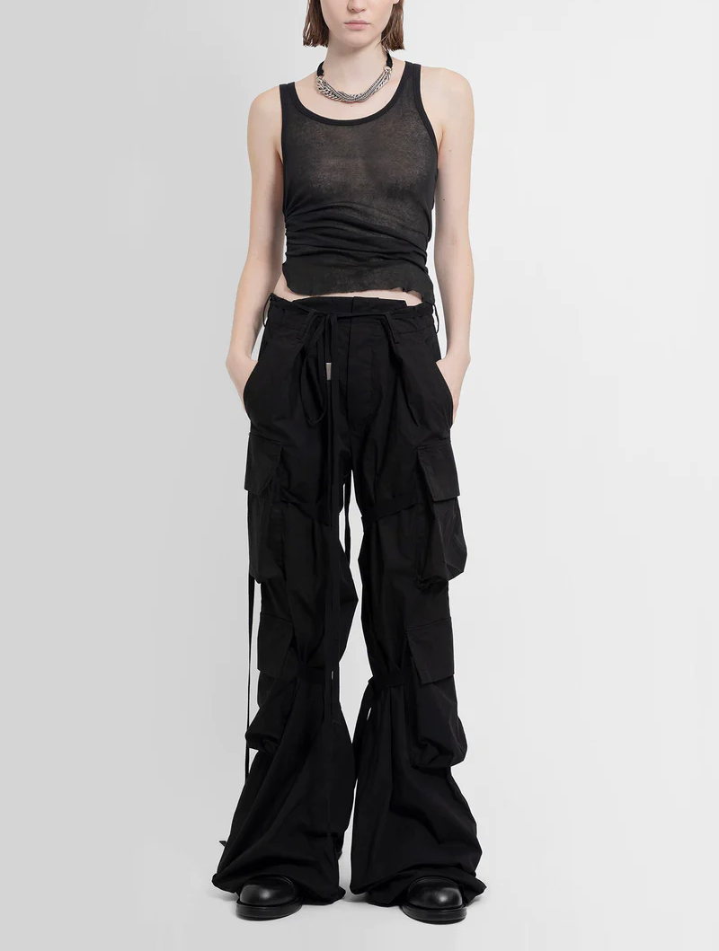 Mara Wrinkled Cropped Tank Top-1