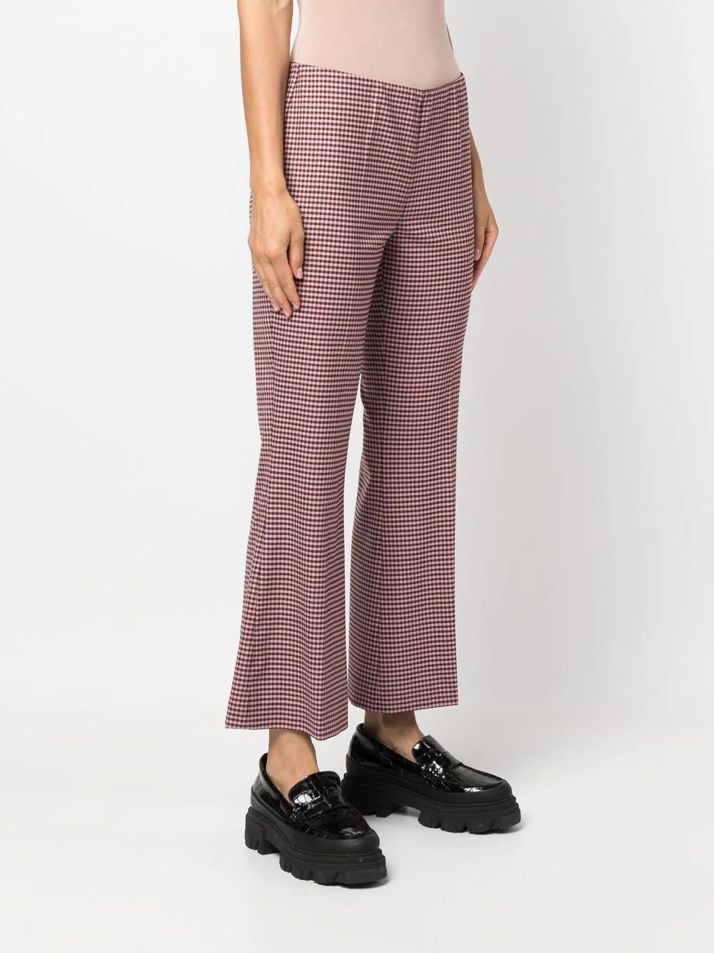 PAROSH houndstooth flared trousers-2