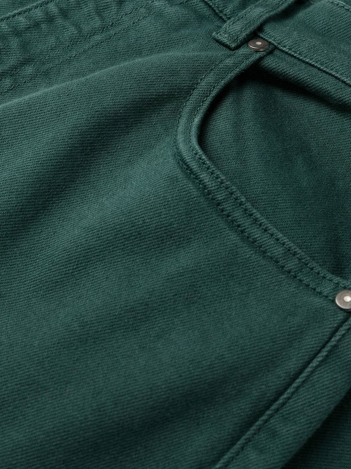 PAROSH turn-up cuffs straight-leg jeans-4