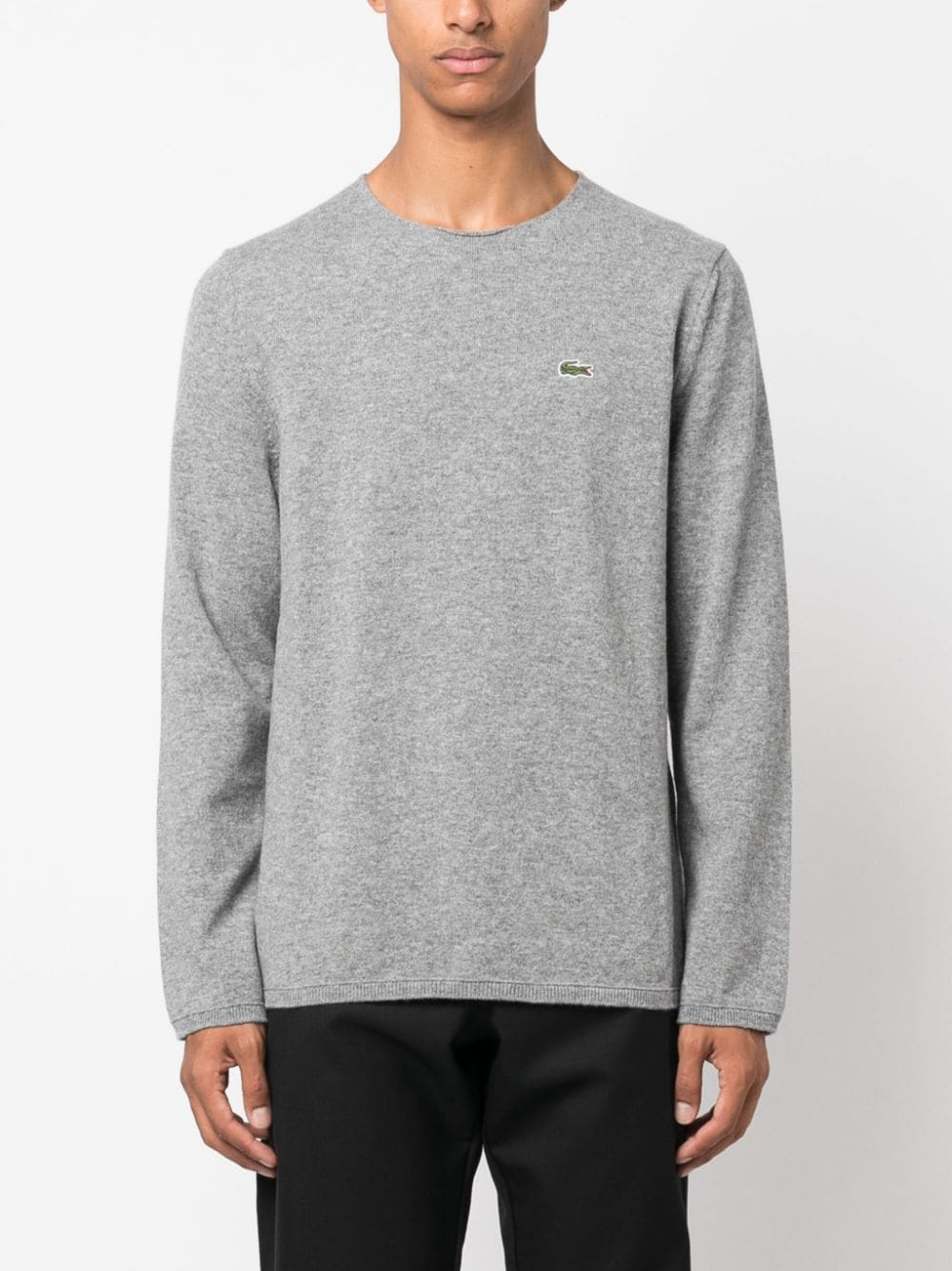 intarsia-knit logo wool jumper-7