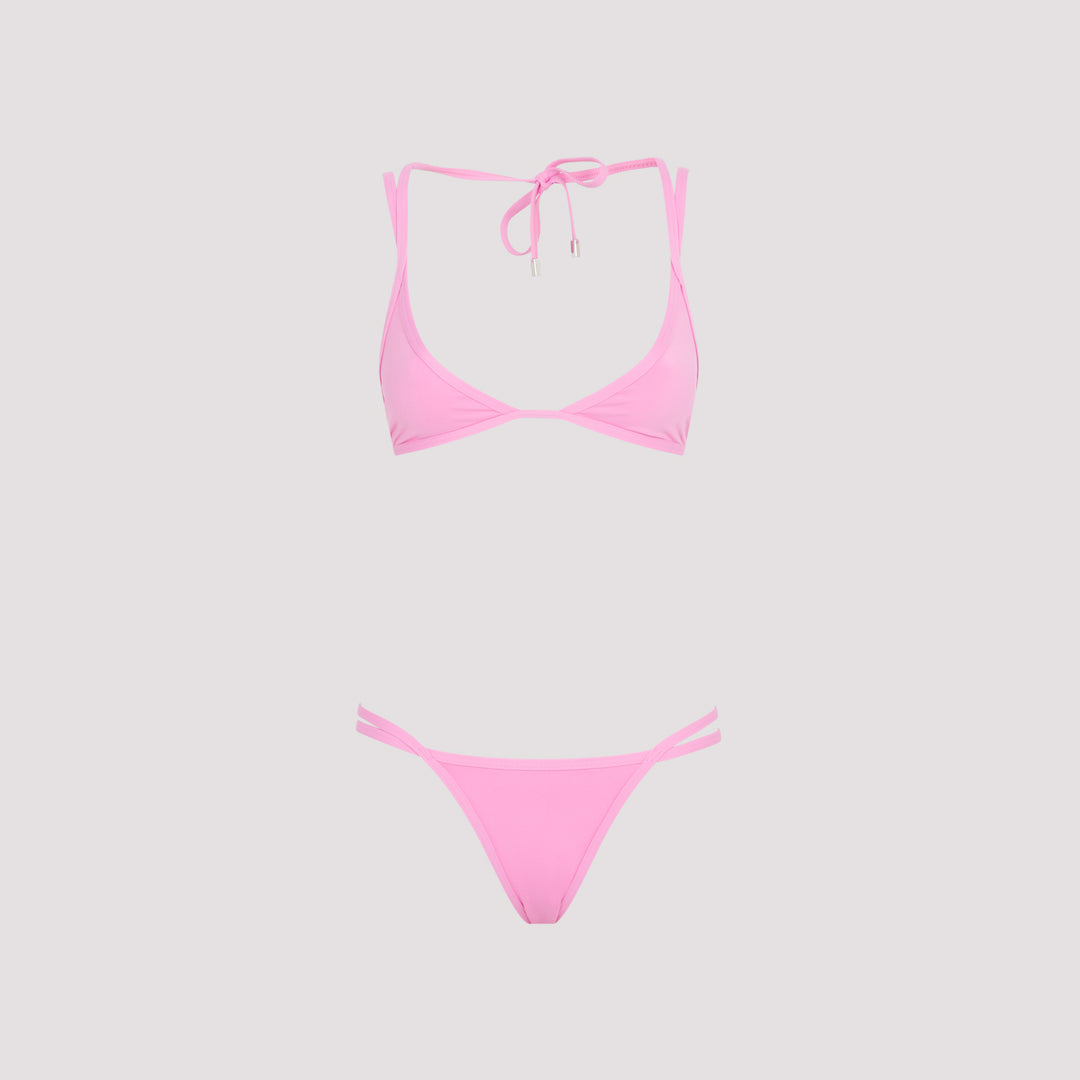 Hot Pink Triangle Bikini-0