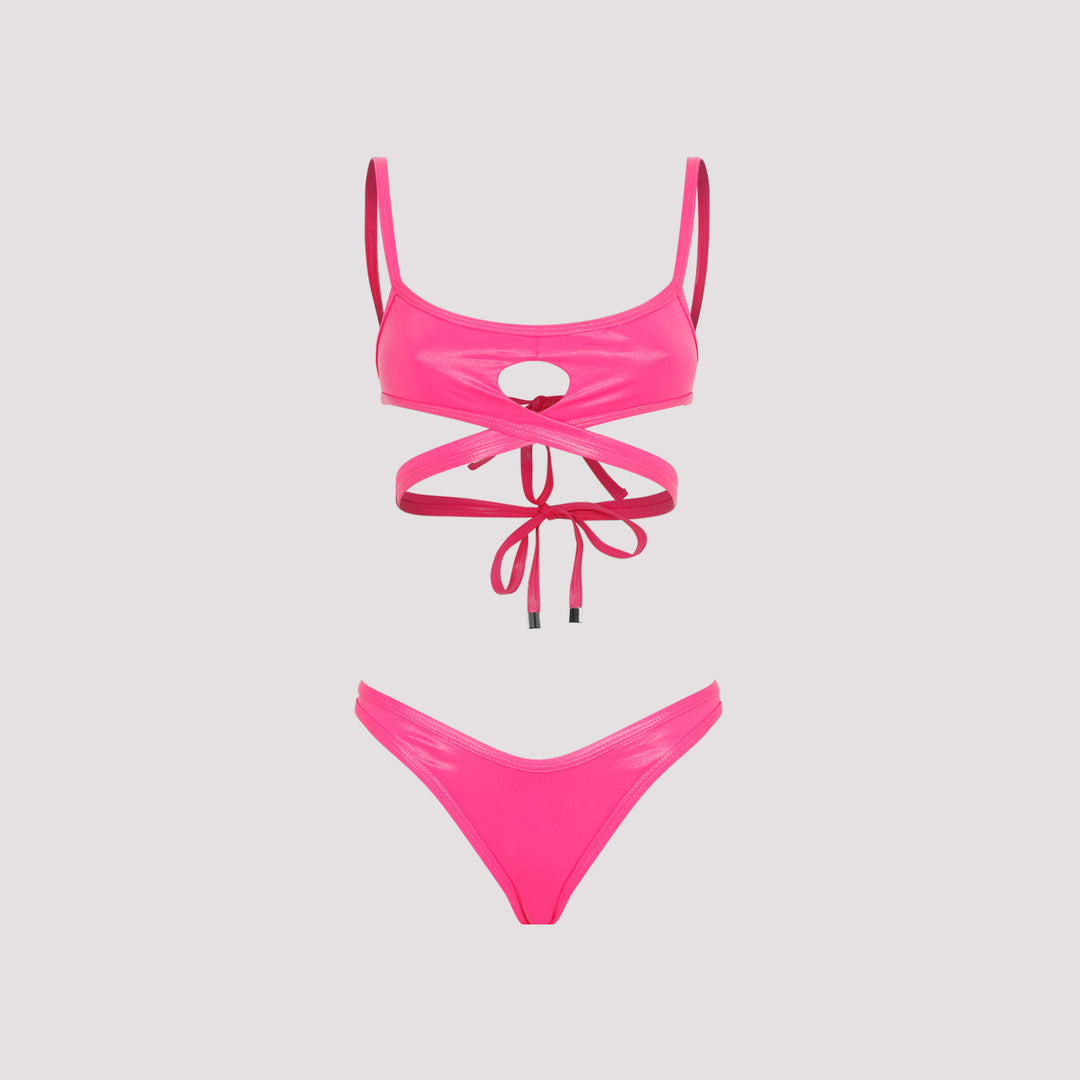 Fuchsia Cut-Out Bikini-0