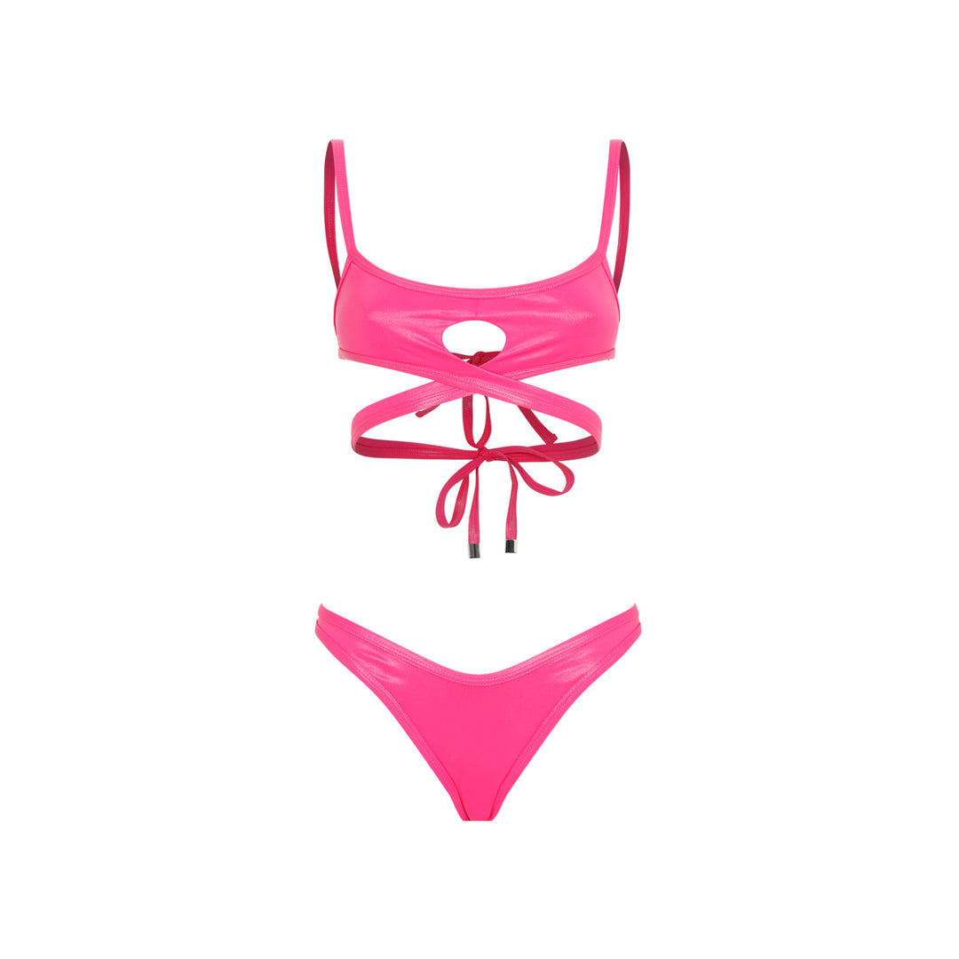 Fuchsia Cut-Out Bikini-1
